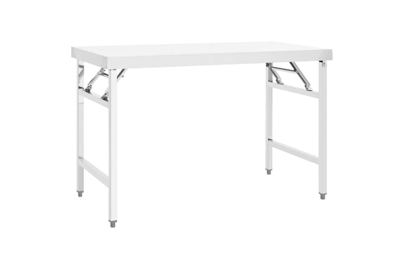 Hopfällbart arbetsbord 120x60x80 cm rostfritt stål - Garageinredning & garageförvaring - Arbetsbänk