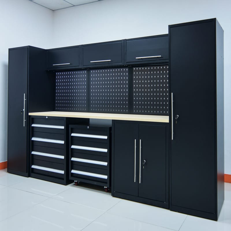 Komplett garageinredning | Svart - Hus & renovering - Garage & verkstad - Garageinredning & garageförvaring