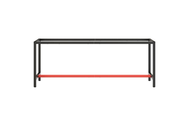 Ram för arbetsbänk svart och matt röd 210x50x79 cm metall - Svart - Garageinredning & garageförvaring - Arbetsbänk