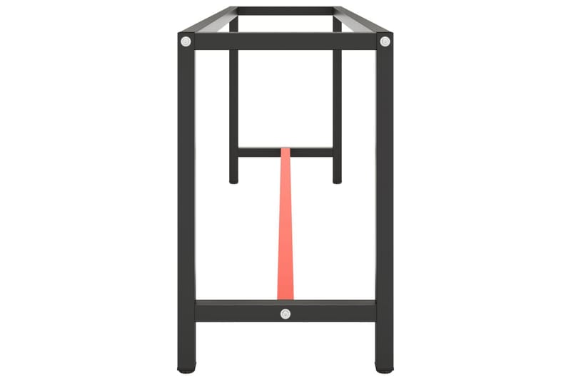 Ram för arbetsbänk svart och matt röd 210x50x79 cm metall - Svart - Hus & renovering - Garage & verkstad - Garageinredning & garageförvaring