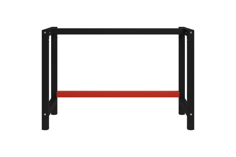 Ram till arbetsbänk metall 120x57x79 cm svart och röd - Svart - Hus & renovering - Garage & verkstad - Garageinredning & garageförvaring
