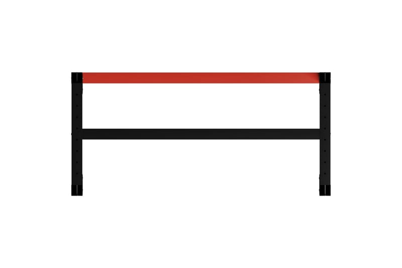 Ram till arbetsbänk metall 120x57x79 cm svart och röd - Svart - Hus & renovering - Garage & verkstad - Garageinredning & garageförvaring
