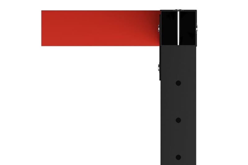Ram till arbetsbänk metall 120x57x79 cm svart och röd - Svart - Garageinredning & garageförvaring - Arbetsbänk