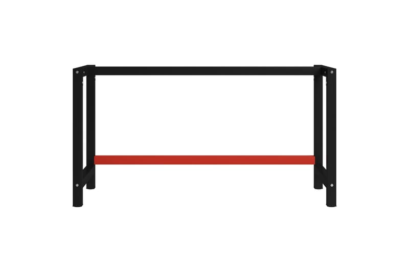 Ram till arbetsbänk metall 150x57x79 cm svart och röd - Svart - Hus & renovering - Garage & verkstad - Garageinredning & garageförvaring
