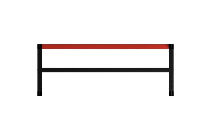 Ram till arbetsbänk metall 150x57x79 cm svart och röd - Svart - Hus & renovering - Garage & verkstad - Garageinredning & garageförvaring