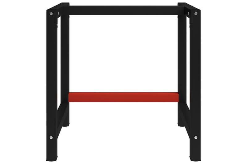 Ram till arbetsbänk metall 80x57x79 cm svart och röd - Svart - Hus & renovering - Garage & verkstad - Garageinredning & garageförvaring