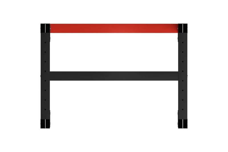Ram till arbetsbänk metall 80x57x79 cm svart och röd - Svart - Hus & renovering - Garage & verkstad - Garageinredning & garageförvaring