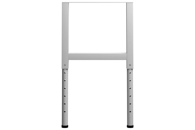 Ramar till arbetsbänk 2 st metall 55x(69-95,5) cm grå - Grå - Hus & renovering - Garage & verkstad - Garageinredning & garageförvaring