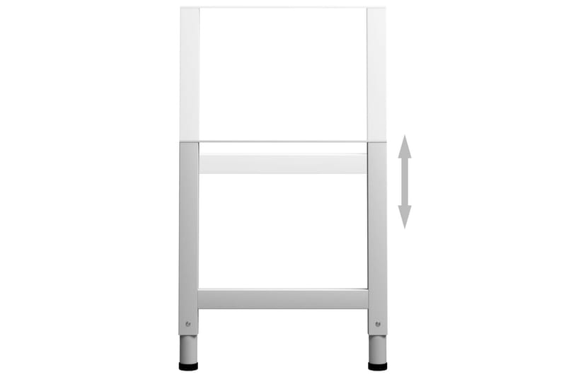 Ramar till arbetsbänk 2 st metall 55x(69-95,5) cm grå - Grå - Hus & renovering - Garage & verkstad - Garageinredning & garageförvaring