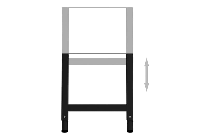 Ramar till arbetsbänk 2 st metall 55x(69-95,5) cm svart - Svart - Hus & renovering - Garage & verkstad - Garageinredning & garageförvaring