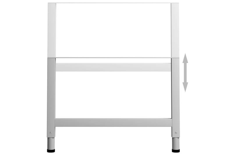 Ramar till arbetsbänk 2 st metall 85x(69-95,5) cm grå - Grå - Hus & renovering - Garage & verkstad - Garageinredning & garageförvaring