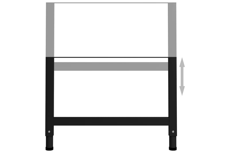Ramar till arbetsbänk 2 st metall 85x(69-95,5) cm svart - Svart - Hus & renovering - Garage & verkstad - Garageinredning & garageförvaring