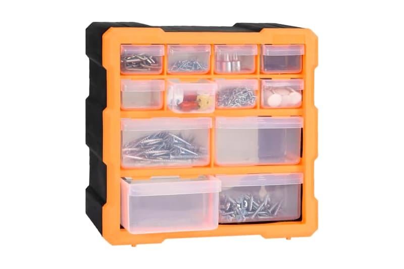 Sortimentskåp med 12 lådor 2 st 26,5x16x26 cm - Orange - Hus & renovering - Garage & verkstad - Garageinredning & garageförvaring