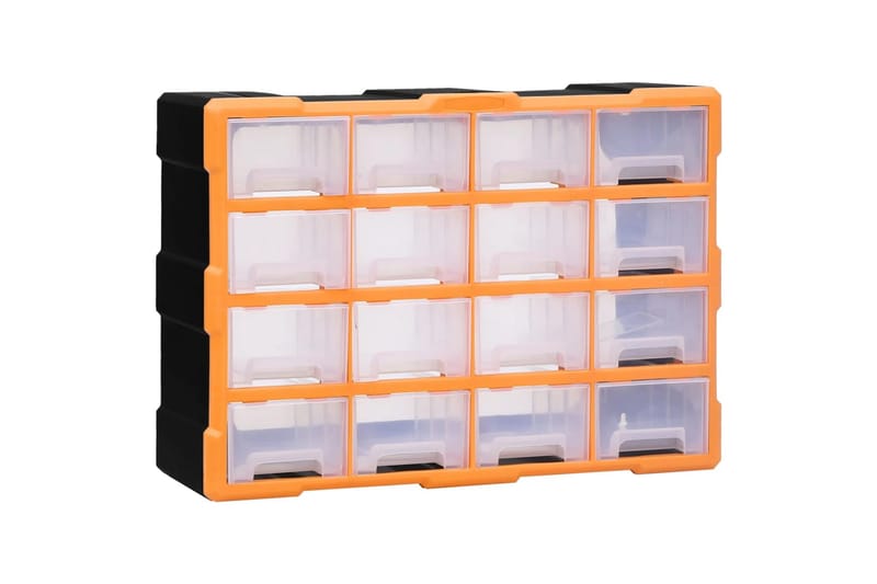 Sortimentskåp med 16 lådor 52x16x37 cm - Orange - Sortimentlåda - Garageinredning & garageförvaring