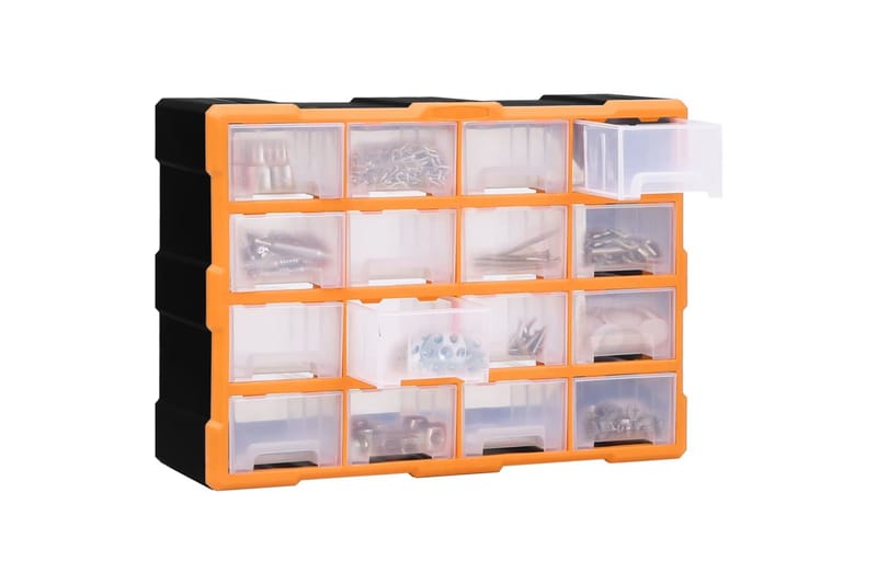 Sortimentskåp med 16 lådor 52x16x37 cm - Orange - Hus & renovering - Garage & verkstad - Garageinredning & garageförvaring