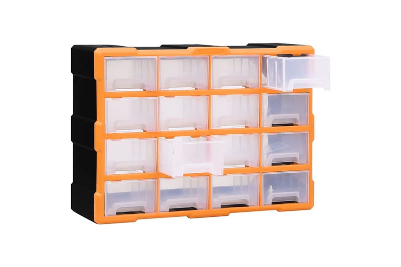 Sortimentskåp med 16 lådor 52x16x37 cm - Orange - Hus & renovering - Garage & verkstad - Garageinredning & garageförvaring