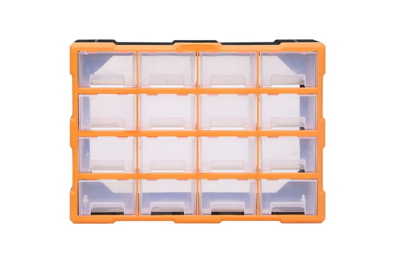 Sortimentskåp med 16 lådor 52x16x37 cm - Orange - Hus & renovering - Garage & verkstad - Garageinredning & garageförvaring