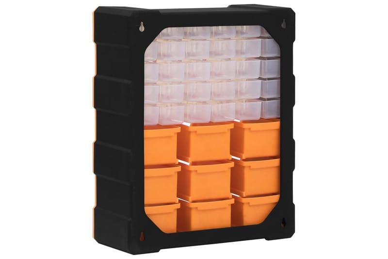 Sortimentskåp med 39 lådor 38x16x47 cm - Orange - Sortimentlåda - Garageinredning & garageförvaring