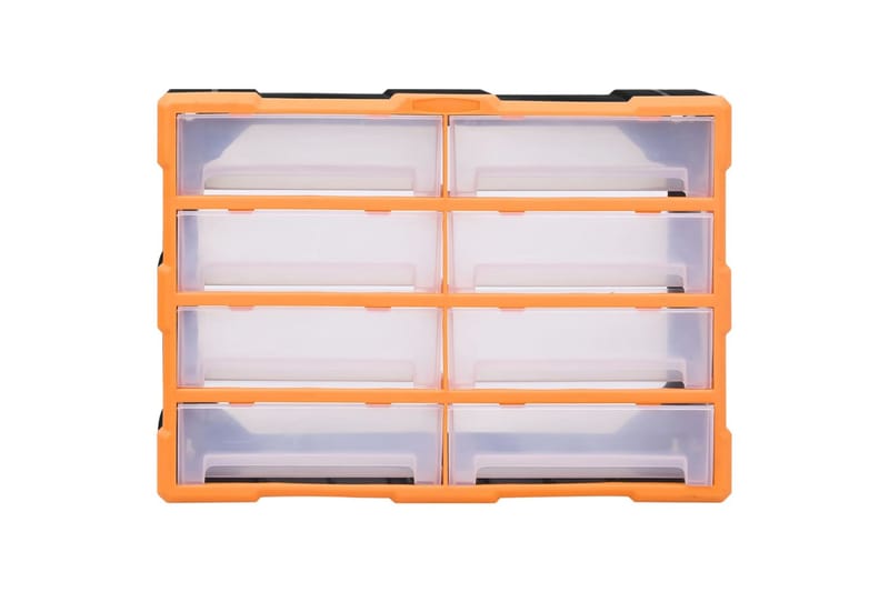 Sortimentskåp med 8 stora lådor 52x16x37 cm - Orange - Hus & renovering - Garage & verkstad - Garageinredning & garageförvaring