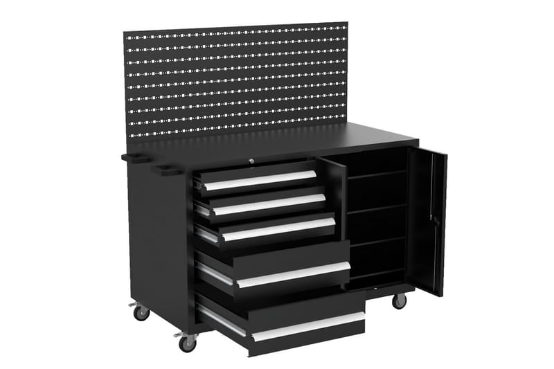 Komplett verktygsvagn Svart - Hus & renovering - Garage & verkstad - Garageinredning & garageförvaring - Verktygsvagn