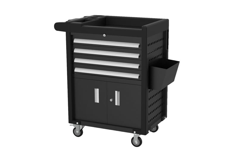 Montörsvagn Metalcraft med 4 Lådor och Underskåp Svart - Metalcraft - Hus & renovering - Garage & verkstad - Garageinredning & garageförvaring - Verktygsvagn