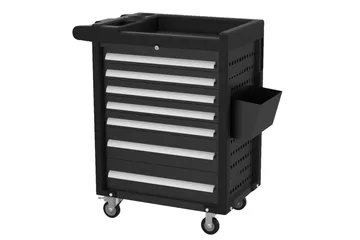 Verktygsvagn med sju lådor Svart - Hus & renovering - Garage & verkstad - Garageinredning & garageförvaring - Verktygsvagn