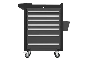 Verktygsvagn med sju lådor Svart - Hus & renovering - Garage & verkstad - Garageinredning & garageförvaring - Verktygsvagn