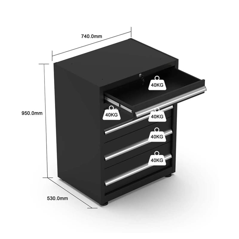Garageinredning | Komplett förvaringssystem | 2750 x 550 x 2300 mm - Hus & renovering - Garage & verkstad - Garageinredning & garageförvaring