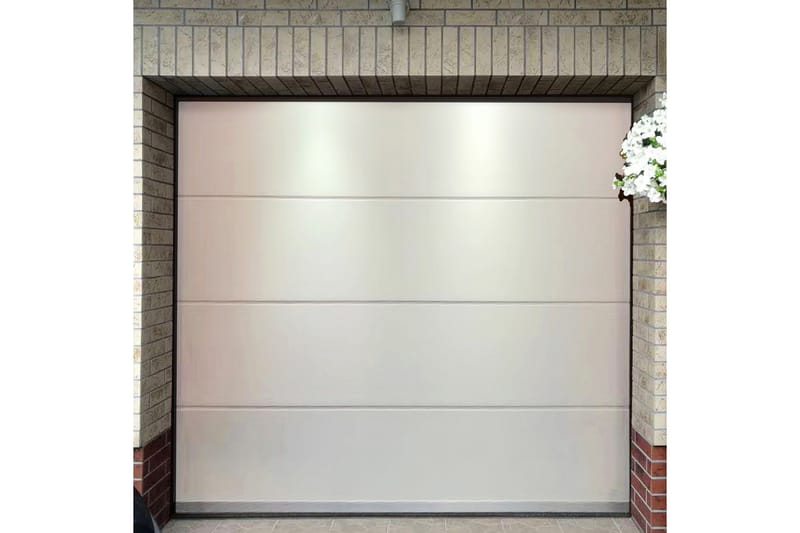 Garageport med motor 2,5 m, Vit