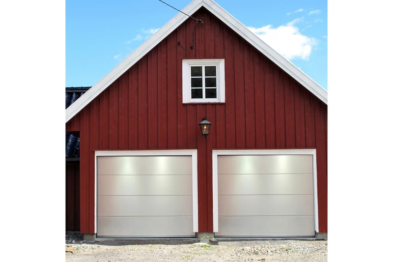 Garageport med Fjärrstyrning - Vit - Fjärrkontroll garageport
