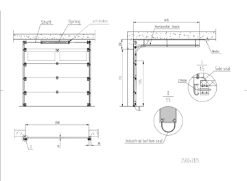 Garageport takskjutport med fjärrstyrning | 2,5m bred | Med fönster - Hus & renovering - Garage & verkstad - Garageportar