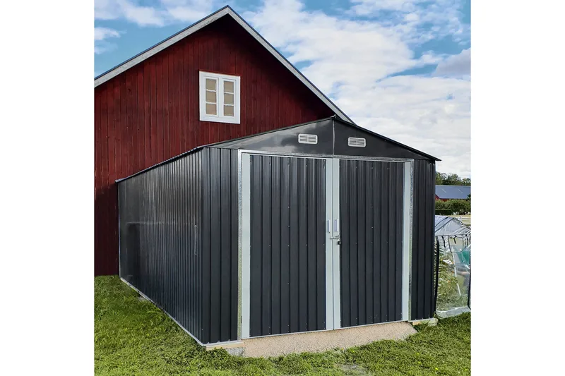 Plåtgarage 18m² Komplett Byggsats, Antracit