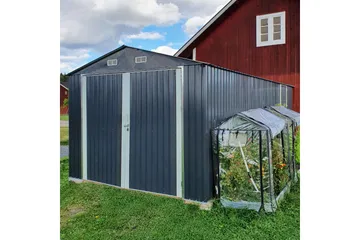 Plåtgarage 18m² Komplett Byggsats - Antracit - Hus & renovering - Garage & verkstad - Garagehus