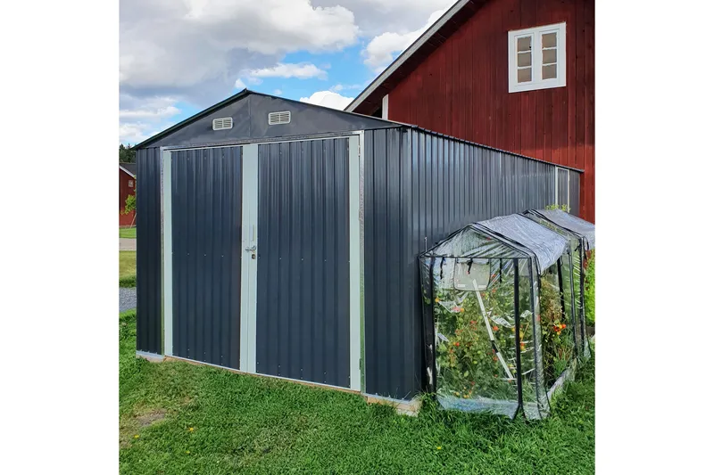 Plåtgarage 18m² Komplett Byggsats - Antracit - Hus & renovering - Garage & verkstad - Garagehus