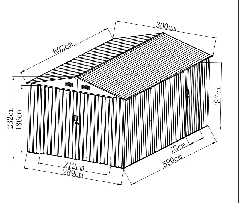 Plåtgarage 18m² Komplett Byggsats - Hus & renovering - Garage & verkstad - Garagehus