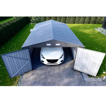 Plåtgarage 20 m² | Dubbel dörr | Robust design - Hus & renovering - Garage & verkstad - Garagehus