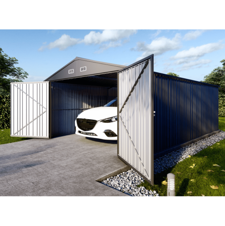 Plåtgarage 20 m² | Dubbel dörr | Robust design - Hus & renovering - Garage & verkstad - Garagehus