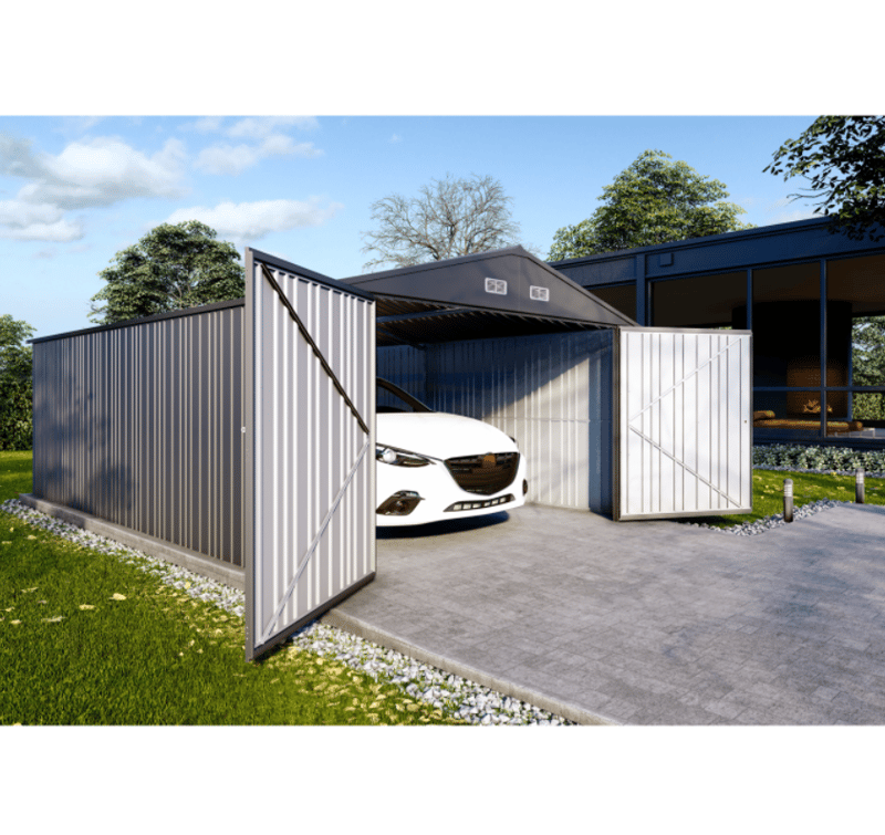 Plåtgarage 24,6 m² | Dubbel dörr | Robust design - Hus & renovering - Garage & verkstad - Garagehus