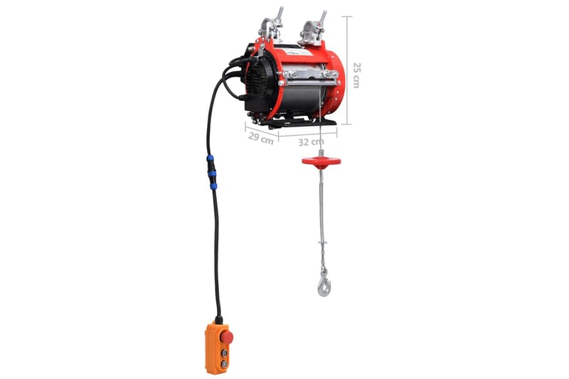 Elektrisk vinsch 500 kg 230 V - Röd - Hus & renovering - Garage & verkstad - Garageinredning & garageförvaring