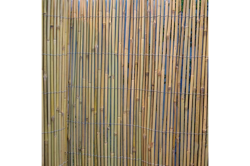 Bambusrottingstaket i trädgården 15x5m - Hus & renovering - Insynsskydd & inhägnad - Staket