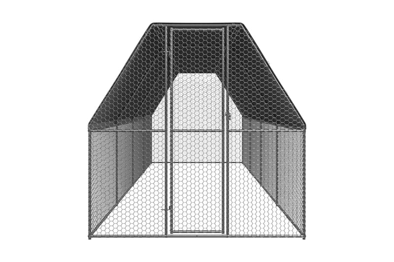 Hönsbur för utomhusbruk 2x8x2 m galvaniserat stål - Silver - Hönshus - Hönsgård - För djuren