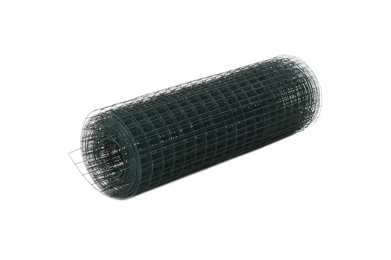 Hönsnät stål med PVC-beläggning 10x0,5 m grön - Grön - Hönshus - Hönsgård - För djuren