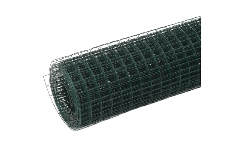 Hönsnät stål med PVC-beläggning 25x0,5 m grön - Grön - Hönshus - För djuren - Hönsgård