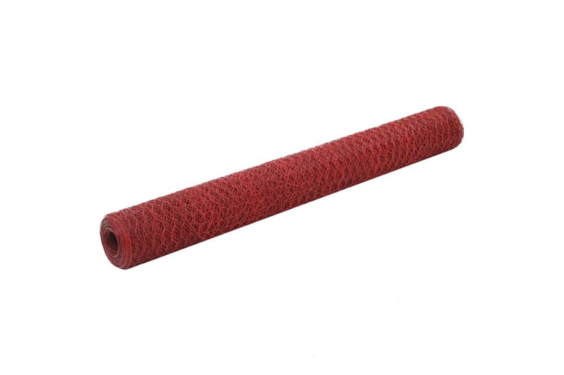 Hönsnät stål med PVC-beläggning 25x1,2 m röd - Röd - Hönshus - Hönsgård - För djuren