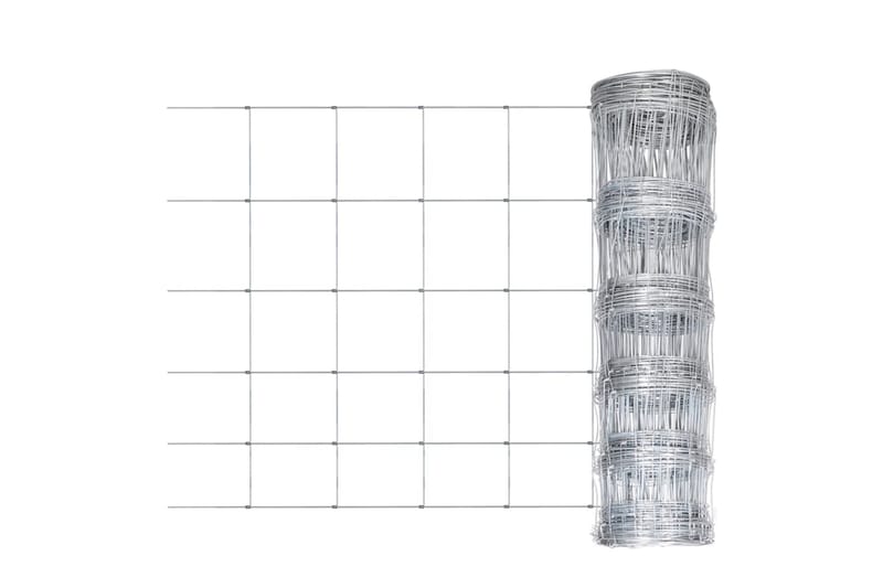 Fårstängsel galvaniserat stål 50x1,5 m silver - Silver - Hus & renovering - Insynsskydd & inhägnad - Stängsel
