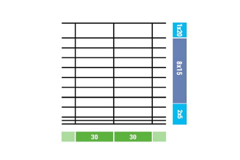 Fårstängsel galvaniserat stål 50x1,5 m silver - Silver - Hus & renovering - Insynsskydd & inhägnad - Stängsel