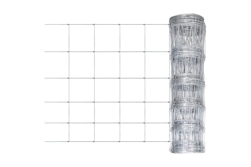 Fårstängsel galvaniserat stål silver 50x0,8 m - Silver - Hus & renovering - Insynsskydd & inhägnad - Stängsel
