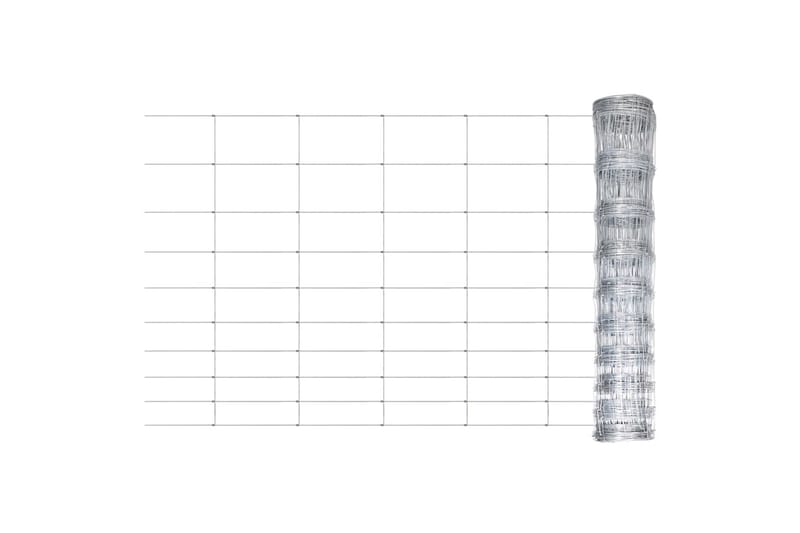 Fårstängsel galvaniserat stål silver 50x1 m - Silver - Hus & renovering - Insynsskydd & inhägnad - St�ängsel