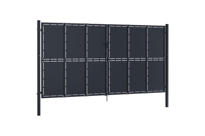 Grind stål 400x200 cm antracit - Grå - Hus & renovering - Insynsskydd & inhägnad - Grind