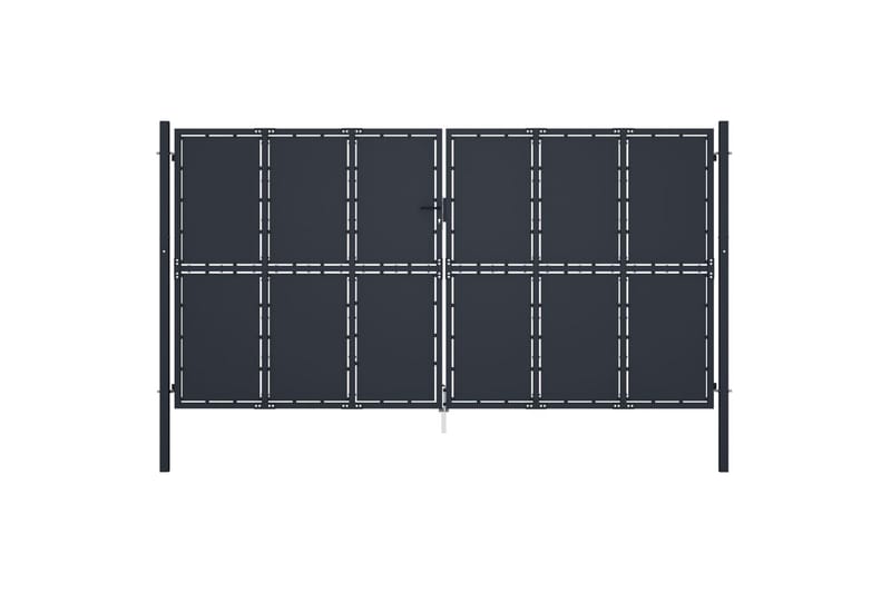 Grind stål 400x200 cm antracit - Grå - Hus & renovering - Insynsskydd & inhägnad - Grind